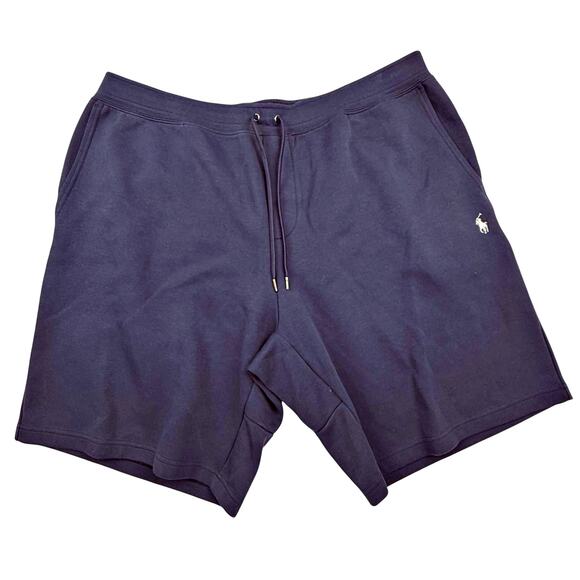 NWOT Polo Ralph Lauren Navy Blue Athletic Shorts White Pony Men's 2XB Athleisure - Picture 2 of 8